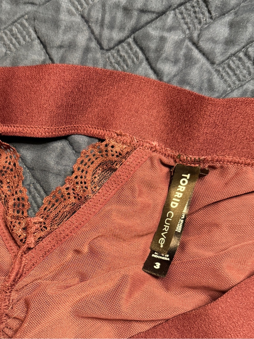 Torrid Curve Burgundy Babydoll Lingerie - Picture 5 of 5